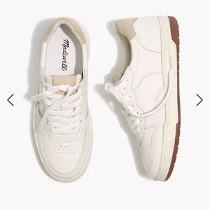 MWL white leather court sneakers